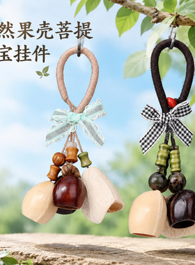 原生态果壳菩提新中式手工挂件