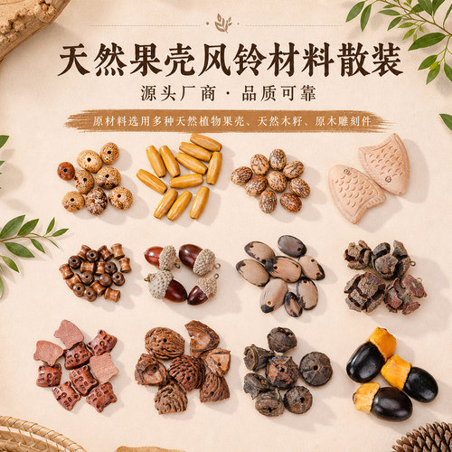 天然果壳风铃材料散装DIY手工原