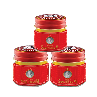 泰国黄上标油膏12g*3提神醒脑防困熬夜夏季蚊虫叮咬薄荷清凉油膏