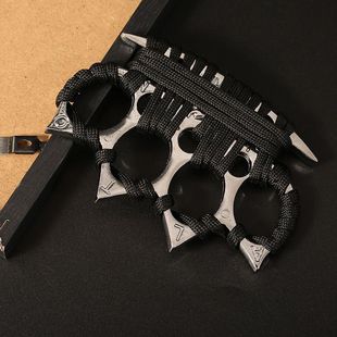 防身专用指虎黑拳套指环手合法拳刺手刺武器非钛钢不锈材质铁拳头