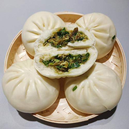 清真早餐回乡斋韭菜包子
