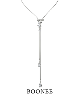 BOONEE奶油卷可抽拉长款项链女小众设计高级感毛衣链装饰项链配饰