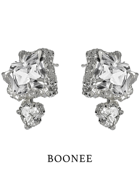 【明星同款】BOONEE幻影系列熔岩宝石耳钉女小众设计时尚百搭耳饰
