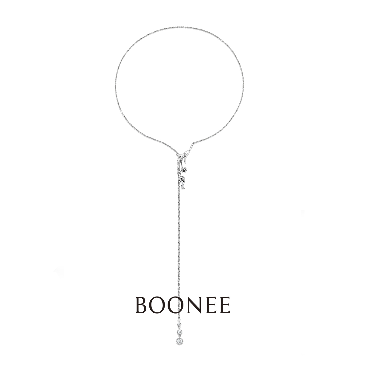 【新品】BOONEE秘境花园系列露珠铃兰流苏可抽拉长款设计感项链女