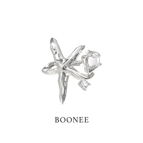 BOONEE海星清透宝石开口戒指