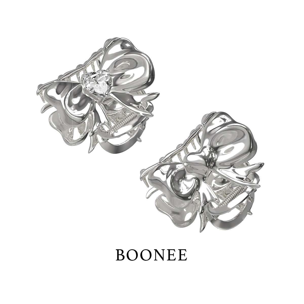 BOONEE爱心蝴蝶结抓夹