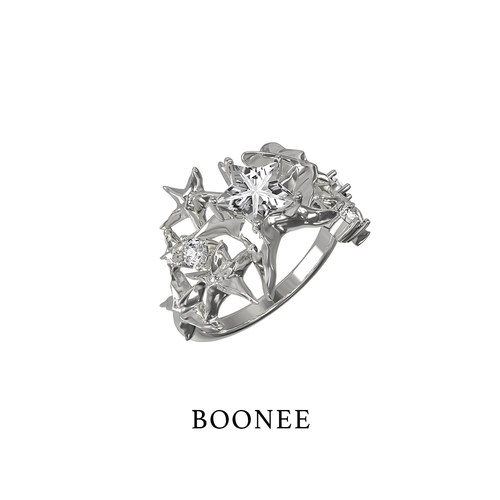 BOONEE五角星堆叠戒指
