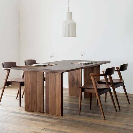 定制北欧实木会议桌长桌现代简约原木办公桌长方形设计师办公桌长