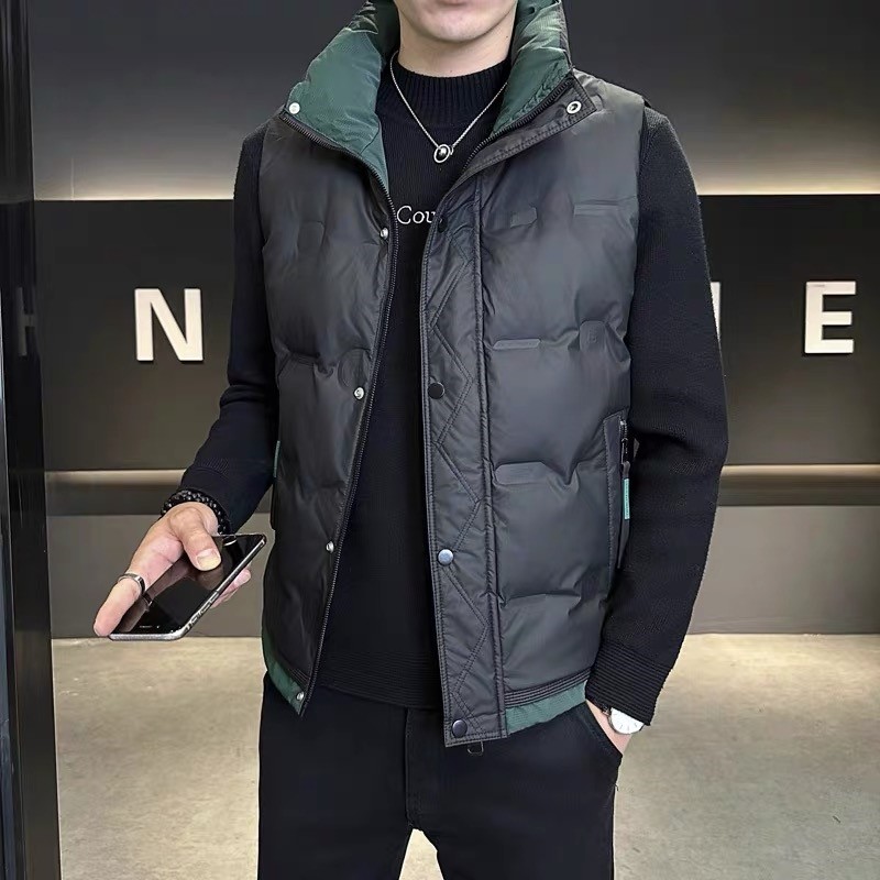 秋冬2025新款男士羽绒马甲外穿年青年休闲时尚立领潮流羽绒背心
