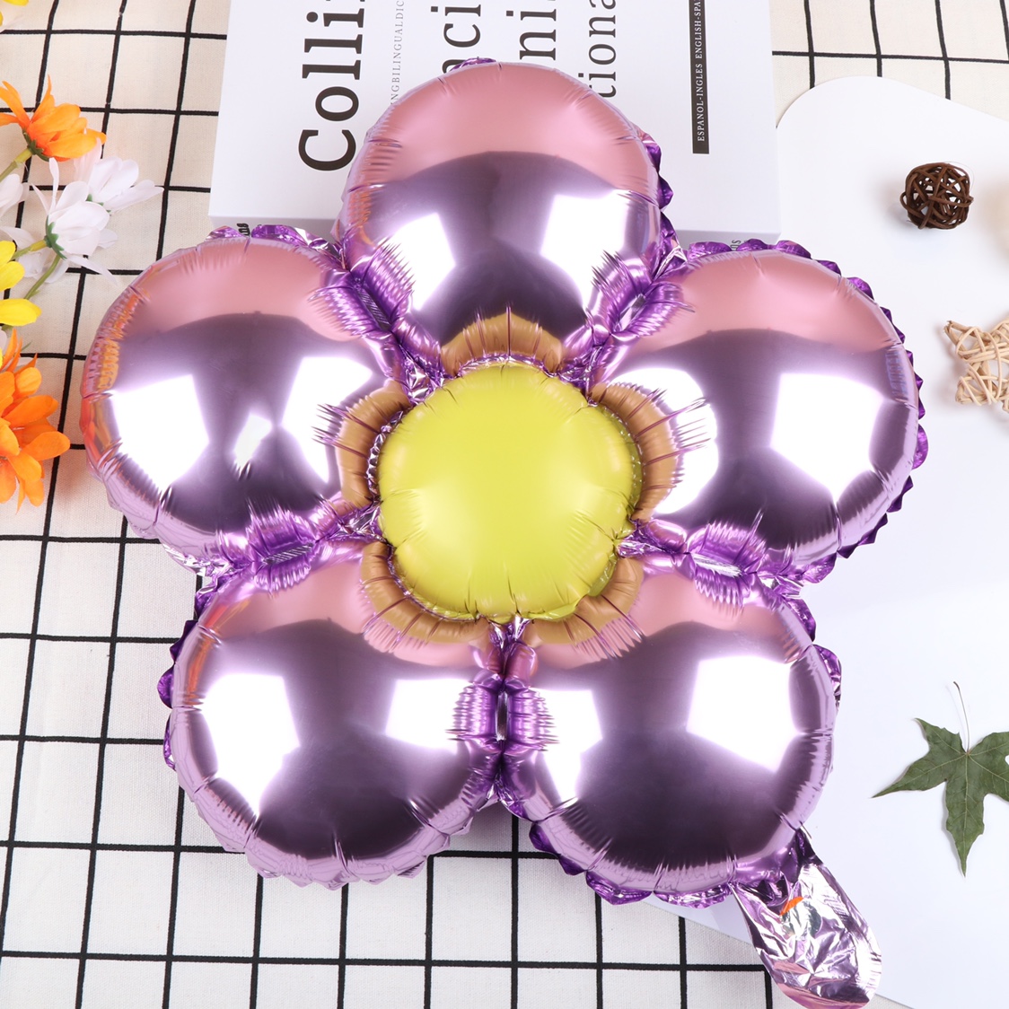 太阳花朵五瓣花活动布置儿童生日派对装饰周岁宴婚宴铝膜喜庆气球
