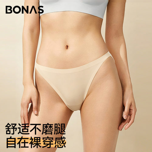 宝娜斯无痕丁字内裤女纯欲性感T裤2026新款低腰高开叉女生三角裤