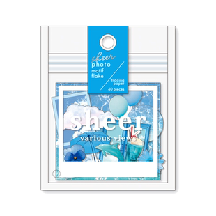 日本mind wave照片系列贴纸包40枚入硫酸纸ins彩色系写真写实风格手帐日记相册拼贴素材手机装饰DIY贴画