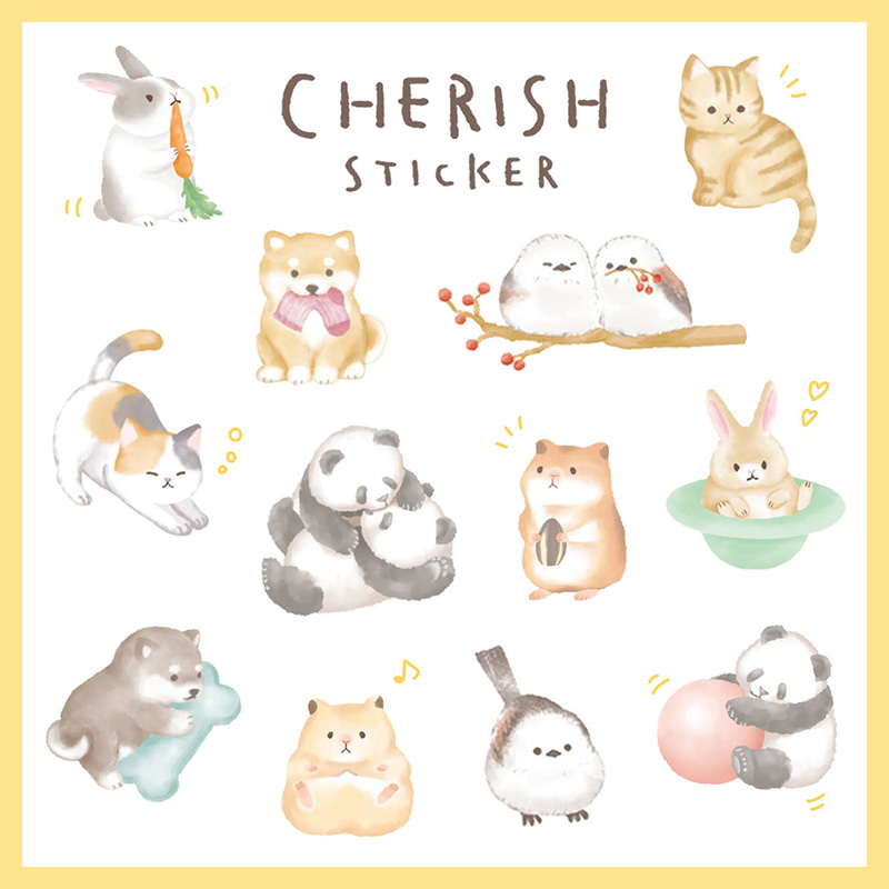 mindwave贴纸钟爱动物系列