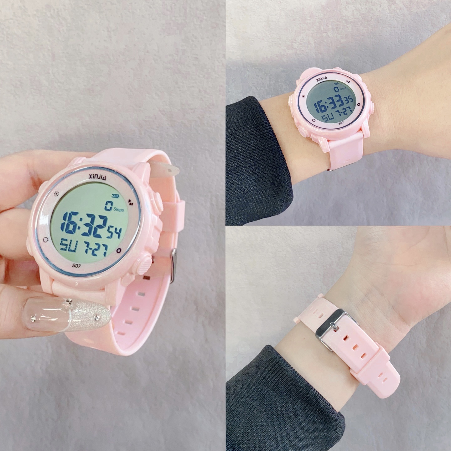 【震动闹钟不扰人】夜光防水计时