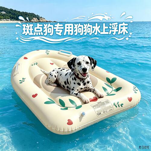 斑点狗小狗狗狗水上浮床狗浮排宠物装备泳圈小大型犬游泳圈降温的