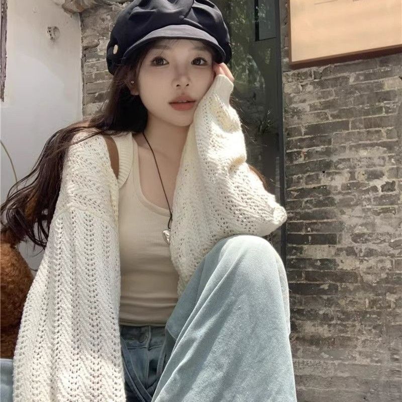 镂空针织防晒开衫女薄款