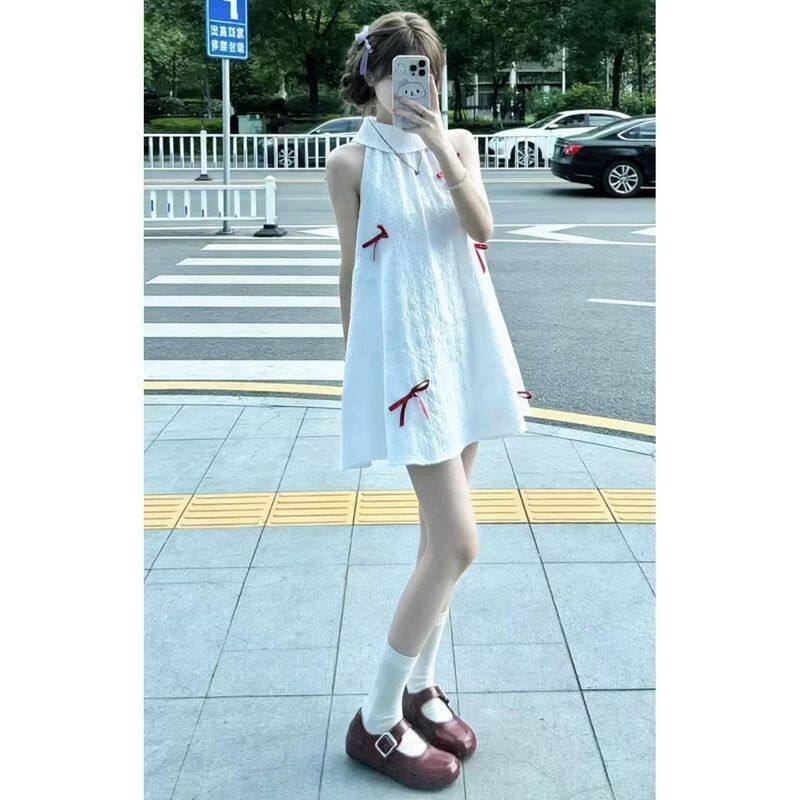 法式甜美蝴蝶结白色初恋