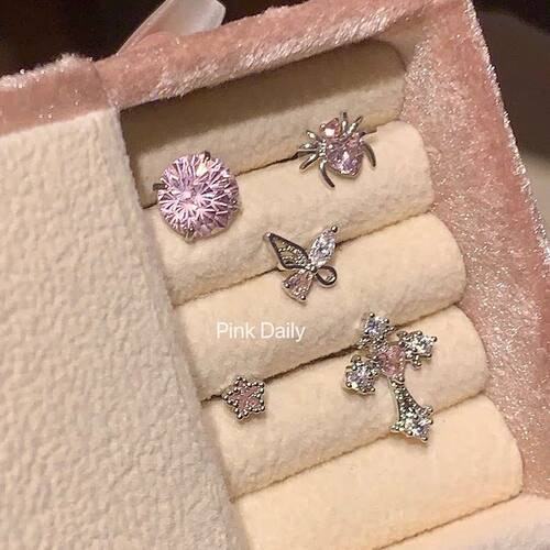 PinkDaily粉色锆石十字架