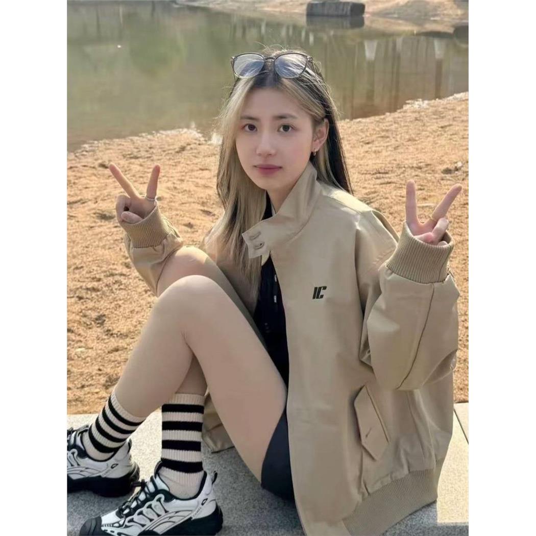 早春立领夹克外套女2026