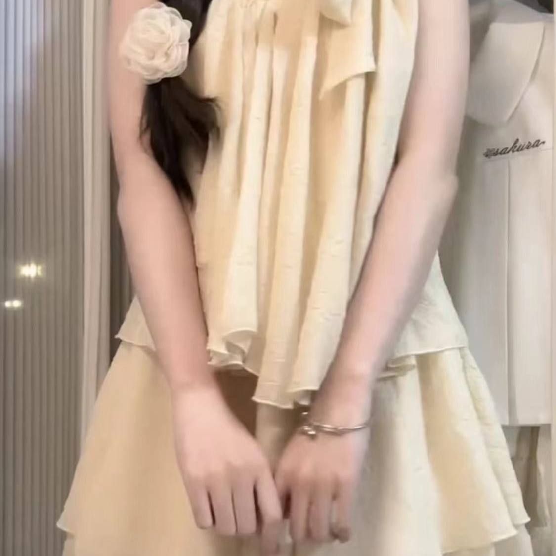 套装女法式连衣裙宽松上
