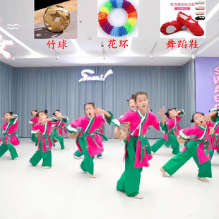 蹴鞠舞蹈服装儿童群舞演出服六一汉服女童宋朝仕女图舞蹈服表演服