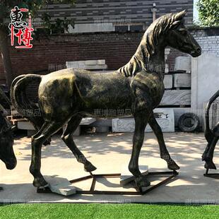 玻璃钢雕塑马雕塑半身马雕塑几何马雕塑广场公园售楼盘室内摆件