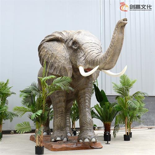 仿真大象软硅胶表皮模拟吼叫扇耳朵抬鼻子公园景区高仿真动物