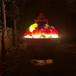 发光大果篮雕塑做工精细玻璃钢水果篮子花篮加工制作装 新品 饰摆放
