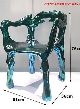 透明树脂鹿雕塑水晶招财鹿摆件玄关售楼处别墅酒店透明亚克力装饰