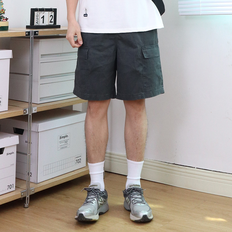 日系复古宽松工装短裤男夏季