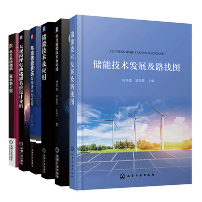 正版 储能技术发展及路线图+电力储能+电池储能系统集成+储能技术及应用+大规模锂电池储能系统设计分析+电力系统储能 原书2版 6册