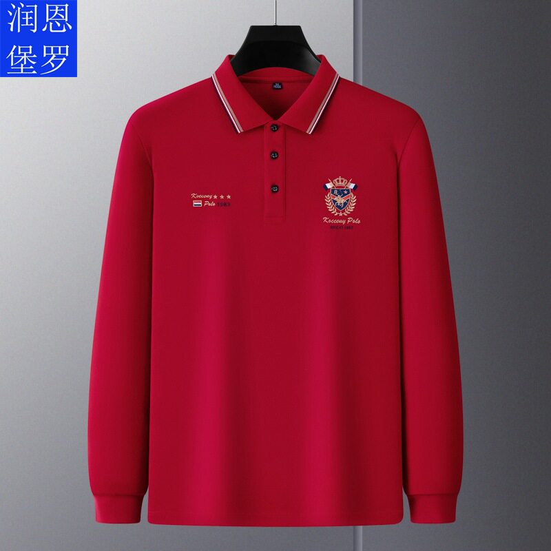 保罗新款春季长袖t恤翻领POLO衫