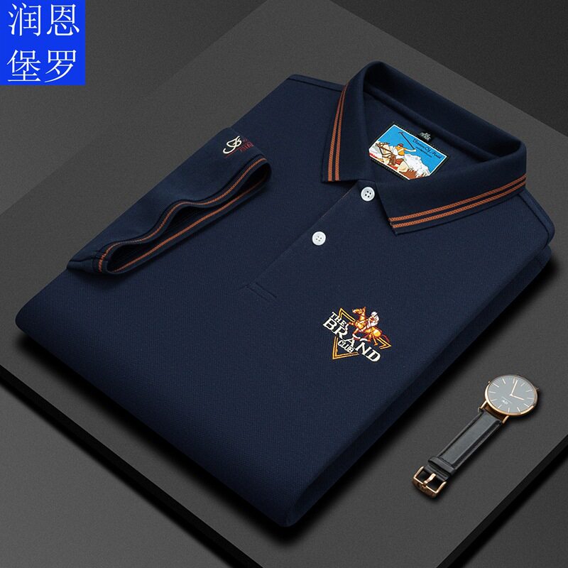 保罗正品中年男装春夏新款短袖T