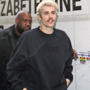 DREW小众潮牌比伯同款字母LOGO刺绣纯色百搭宽松纯棉毛圈圆领卫衣