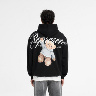 Represent Harrods Bear潮牌男女同款卡通小熊情侣重磅连帽衫卫衣