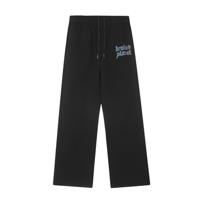 外贸美潮Brokenplanet破碎星球男女简约舒适直筒中腰加绒长裤松紧