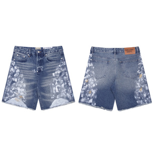GALLERY DEPT美潮高街复古做旧夏季休闲泼墨涂鸦嘻哈洗水牛仔短裤