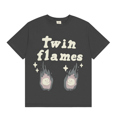 BrokenPlanet美式小众字母发泡印花短袖T恤男女宽松潮流夏季上衣