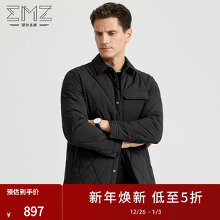 夹克外套 棉服保暖商务休闲翻领棉衣男装 emz鄂尔多斯冬季 男士