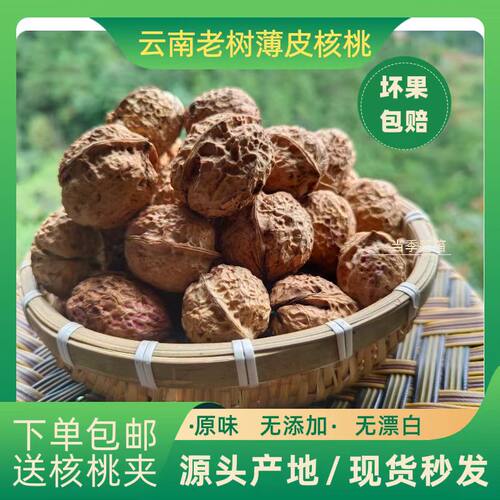 云南老树薄皮核桃产地秒发新货
