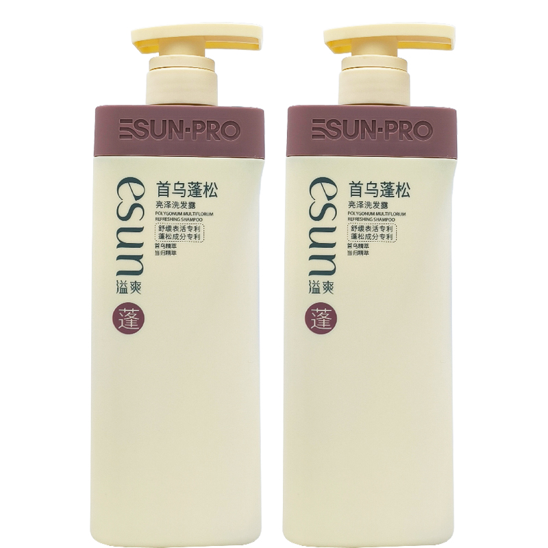 安安溢爽首乌蓬松亮泽洗发露1000g洗发水护发素改善毛躁深层清洁