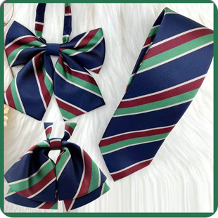 H牌红绿灯领带DK/JK领结手打条纹校供韩版制服学院领花双层蝴蝶结