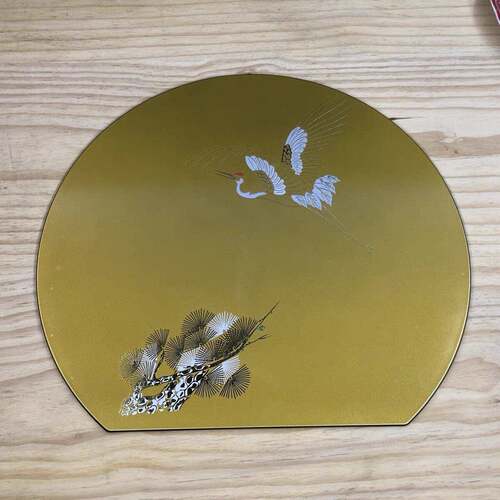 怀石料理板前餐垫日式桌垫ABS半圆托盘桌垫防滑隔热家用餐厅防水