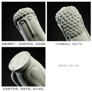 砂石佛头装饰品摆创件桌面鱼意微景观缸01/--盆景造景佛青像家