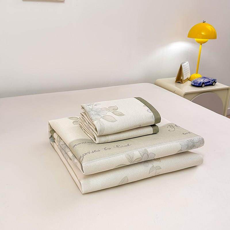 夏季冰藤席冰丝凉席床笠款三件套家用空调软席子可机水洗夏天凉垫,床上用品,凉席/草席/麻席,淘宝优惠券,粉丝福利购,淘宝优惠卷