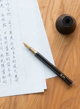 中国台湾进口YSTUDIO物外设计桌上钢笔桌面露铜红铜 STAT 22 STAT 18黄铜文创金属黑色铜笔男生女生送礼文艺