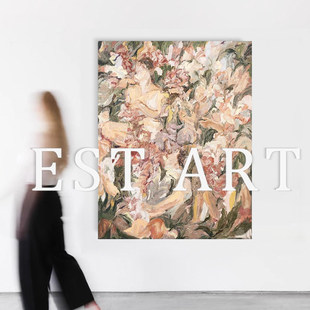 抽象客厅装 Est 心归 油画定制 饰画艺术肌理感玄关小众挂画 Art