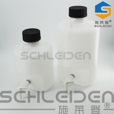 新品5L10L25L 塑料下口瓶 放水桶 龙头桶瓶 实验室蒸馏水桶 黑盖