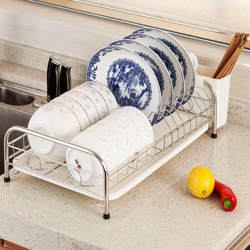 和则兴（hezexing）厨房碗架沥水架304不锈钢置物架单层滴水碗碟