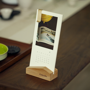 2026年台历定制水彩作品博主文创照片印刷企业公司桌面日月历挂历